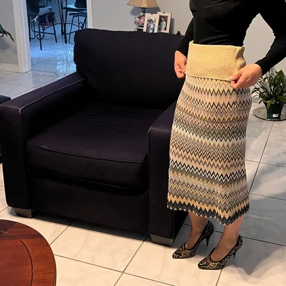 Missoni Golden Chevron knit midi skirt - Picture 2 of 10